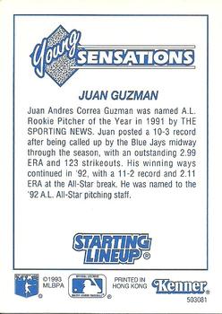 1993 Kenner Starting Lineup Cards #503081 Juan Guzman Back