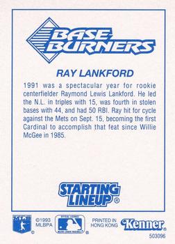 1993 Kenner Starting Lineup Cards #503096 Ray Lankford Back