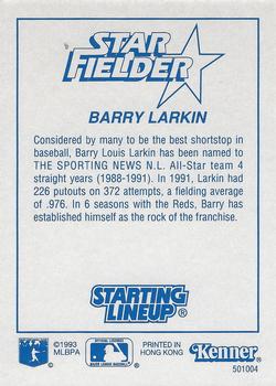 1993 Kenner Starting Lineup Cards #501004 Barry Larkin Back