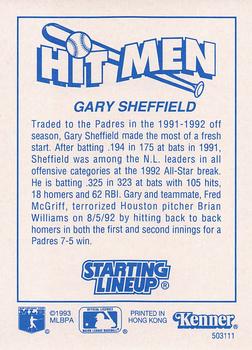 1993 Kenner Starting Lineup Cards #503111 Gary Sheffield Back