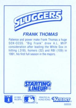 1993 Kenner Starting Lineup Cards #500555 Frank Thomas Back