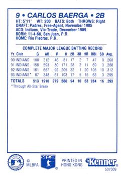1994 Kenner Starting Lineup Cards #507009 Carlos Baerga Back