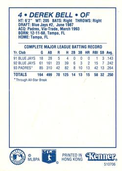 1994 Kenner Starting Lineup Cards #510706 Derek Bell Back