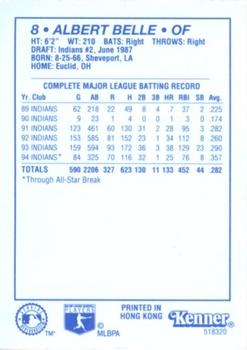 1995 Kenner Starting Lineup Cards #518320 Albert Belle Back