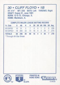 1995 Kenner Starting Lineup Cards #518428 Cliff Floyd Back