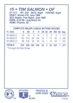 1995 Kenner Starting Lineup Cards #518299 Tim Salmon Back