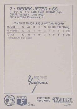 1996 Kenner Starting Lineup Cards #527211 Derek Jeter Back