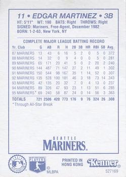 1996 Kenner Starting Lineup Cards #527169 Edgar Martinez Back
