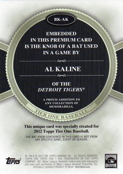 2012 Topps Tier One - Bat Knobs #BK-AK Al Kaline Back