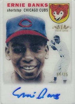 2012 Topps Tier One - Clear Rookie Reprint Autographs #CRA-EB Ernie Banks Front