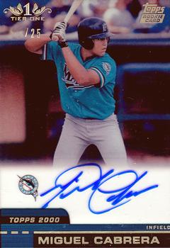 2012 Topps Tier One - Clear Rookie Reprint Autographs #CRA-MC Miguel Cabrera Front