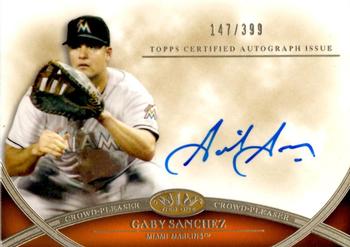 2012 Topps Tier One - Crowd Pleaser Autographs #CPA-GS Gaby Sanchez Front