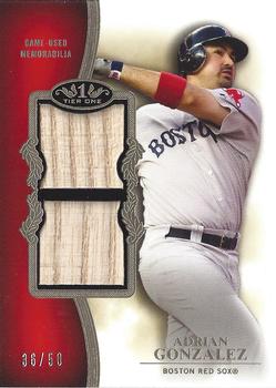 2012 Topps Tier One - Dual Relics #TSDR-AG Adrian Gonzalez Front