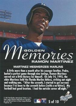 1996 Fleer - Golden Memories #5 Ramon Martinez Back