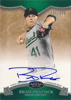 2012 Topps Tier One - On The Rise Autographs #OR-BPE Brad Peacock Front