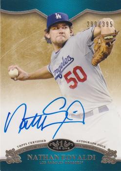 2012 Topps Tier One - On The Rise Autographs #OR-NE Nathan Eovaldi Front