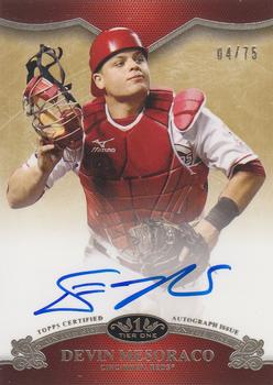 2012 Topps Tier One - On The Rise Autographs #OR-DME Devin Mesoraco Front