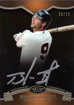 2012 Topps Tier One - On The Rise Autographs Silver Ink #OR-BBE Brandon Belt Front