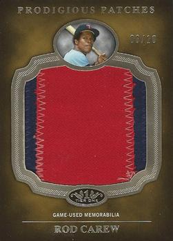 2012 Topps Tier One - Prodigious Patches #PP-RC Rod Carew Front