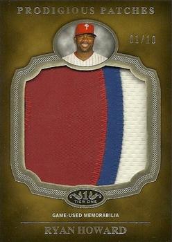 2012 Topps Tier One - Prodigious Patches #PP-RHO Ryan Howard Front