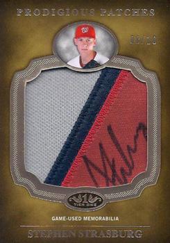 2012 Topps Tier One - Prodigious Patches #PP-SS Stephen Strasburg Front