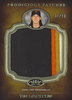 2012 Topps Tier One - Prodigious Patches #PP-TL Tim Lincecum Front
