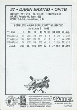 1999 Kenner Starting Lineup Cards #558569 Darin Erstad Back