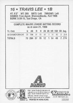1999 Kenner Starting Lineup Cards #555333 Travis Lee Back