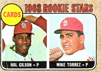 1968 Topps #162 Cardinals 1968 Rookie Stars (Hal Gilson / Mike Torrez) Front