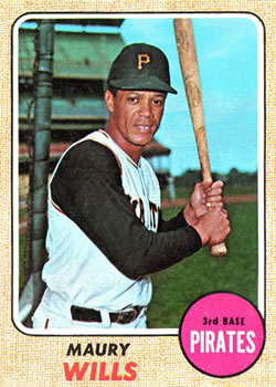 1968 Topps #175 Maury Wills Front
