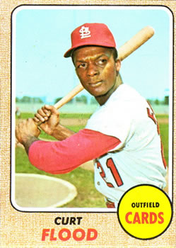 1968 Topps #180 Curt Flood Front