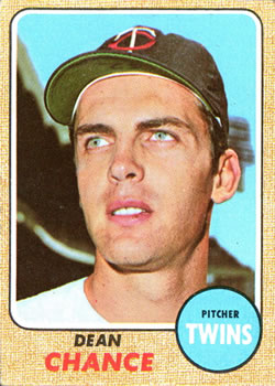 1968 Topps #255 Dean Chance Front