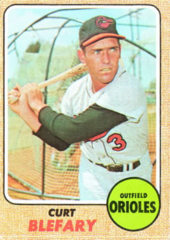 1968 Topps #312 Curt Blefary Front