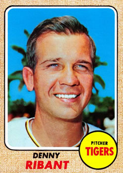 1968 Topps #326 Denny Ribant Front