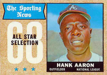 1968 Topps #370 Hank Aaron Front