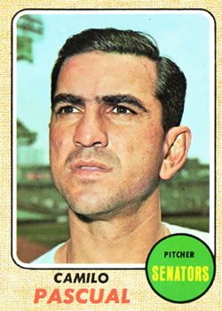 1968 Topps #395 Camilo Pascual Front