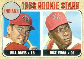 1968 Topps #432 Indians 1968 Rookie Stars (Bill Davis / Jose Vidal) Front