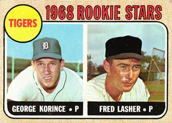 1968 Topps #447 Tigers 1968 Rookie Stars (George Korince / Fred Lasher) Front