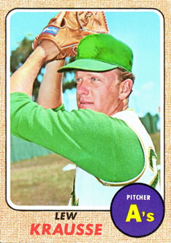 1968 Topps #458 Lew Krausse Front