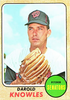 1968 Topps #483 Darold Knowles Front