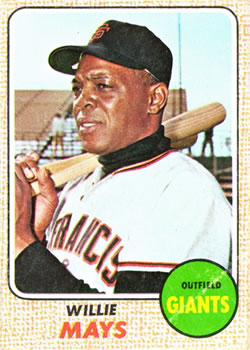 1968 Topps #50 Willie Mays Front