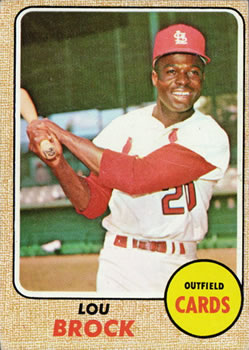 1968 Topps #520 Lou Brock Front