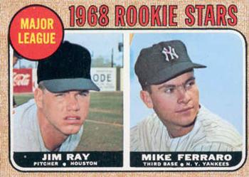 1968 Topps #539 Major League 1968 Rookie Stars (Jim Ray / Mike Ferraro) Front