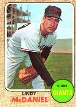 1968 Topps #545 Lindy McDaniel Front