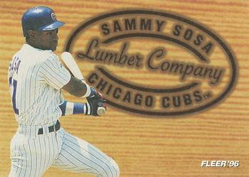 1996 Fleer - Lumber Company #9 Sammy Sosa Front