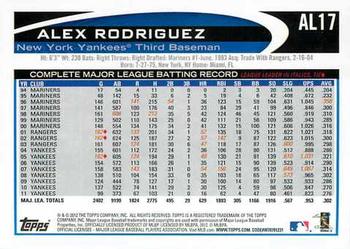 2012 Topps American League All-Stars #AL17 Alex Rodriguez Back