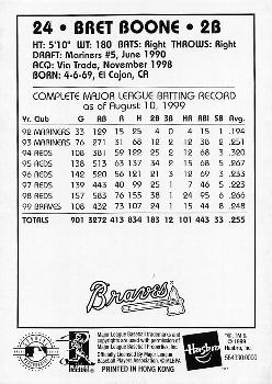 2000 Hasbro Starting Lineup Cards #NNO Bret Boone Back