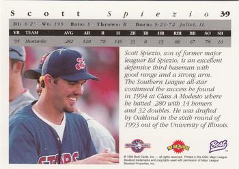1995 Best #39 Scott Spiezio Back