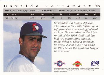 1995 Best #43 Osvaldo Fernandez Back