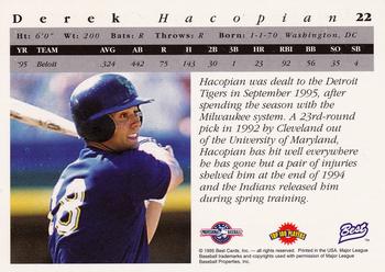 1995 Best #22 Derek Hacopian Back